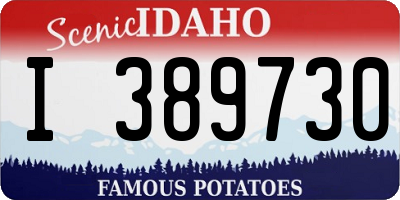 ID license plate I389730