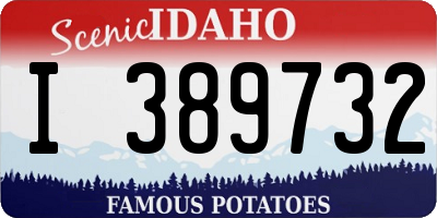 ID license plate I389732