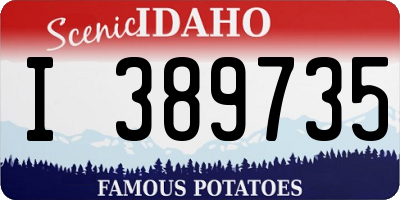 ID license plate I389735