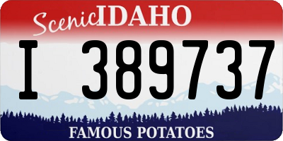 ID license plate I389737