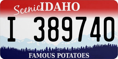 ID license plate I389740
