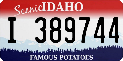 ID license plate I389744