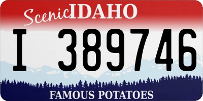ID license plate I389746