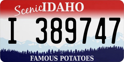 ID license plate I389747