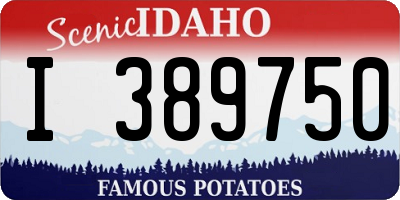 ID license plate I389750