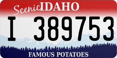 ID license plate I389753