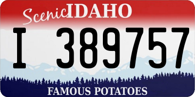 ID license plate I389757