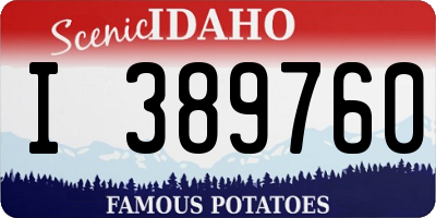 ID license plate I389760