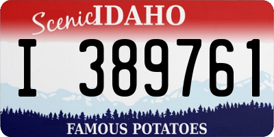 ID license plate I389761