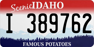 ID license plate I389762