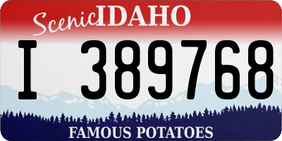 ID license plate I389768