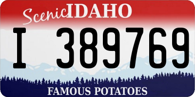 ID license plate I389769