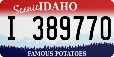 ID license plate I389770