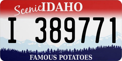 ID license plate I389771