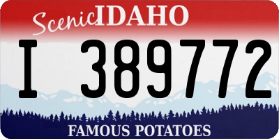 ID license plate I389772