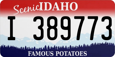 ID license plate I389773
