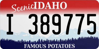 ID license plate I389775