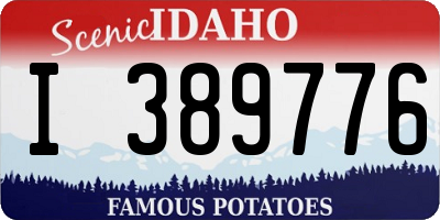ID license plate I389776