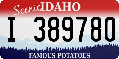 ID license plate I389780