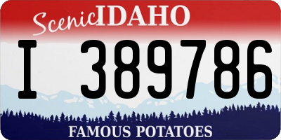 ID license plate I389786