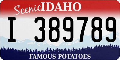 ID license plate I389789