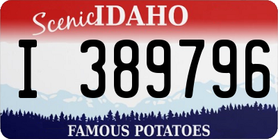 ID license plate I389796