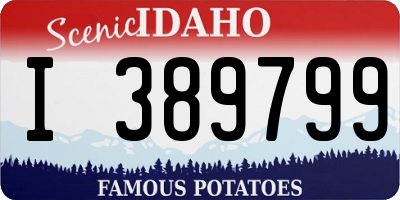 ID license plate I389799