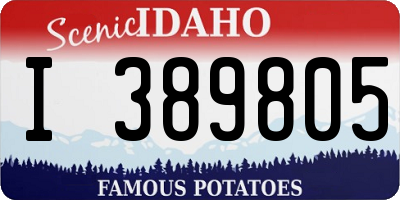 ID license plate I389805