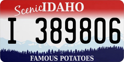 ID license plate I389806