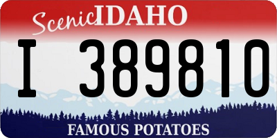 ID license plate I389810