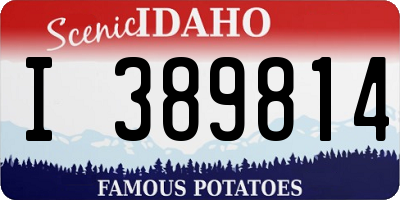 ID license plate I389814