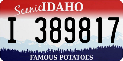 ID license plate I389817
