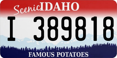 ID license plate I389818