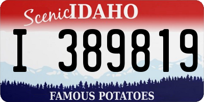 ID license plate I389819