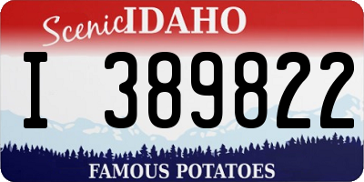 ID license plate I389822
