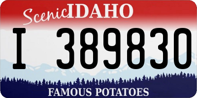 ID license plate I389830