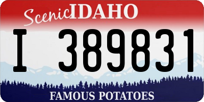 ID license plate I389831