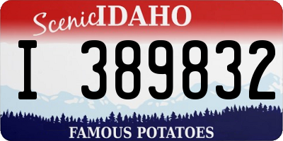 ID license plate I389832