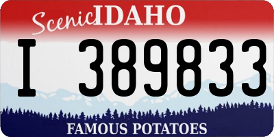 ID license plate I389833