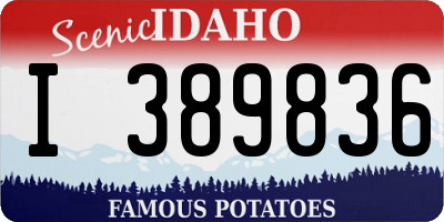 ID license plate I389836