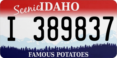 ID license plate I389837