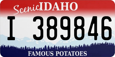 ID license plate I389846