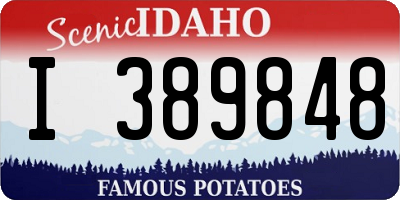 ID license plate I389848