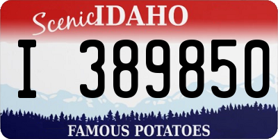 ID license plate I389850