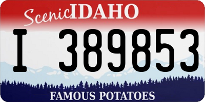 ID license plate I389853