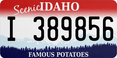 ID license plate I389856