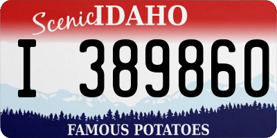 ID license plate I389860