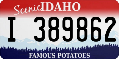 ID license plate I389862