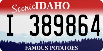 ID license plate I389864