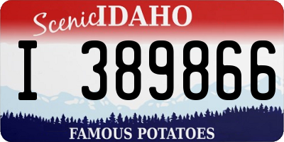 ID license plate I389866